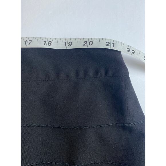Larry Levine Black Layered Cross Ruffle A-line Mini Skirt Women's Size 22 - Picture 6 of 6